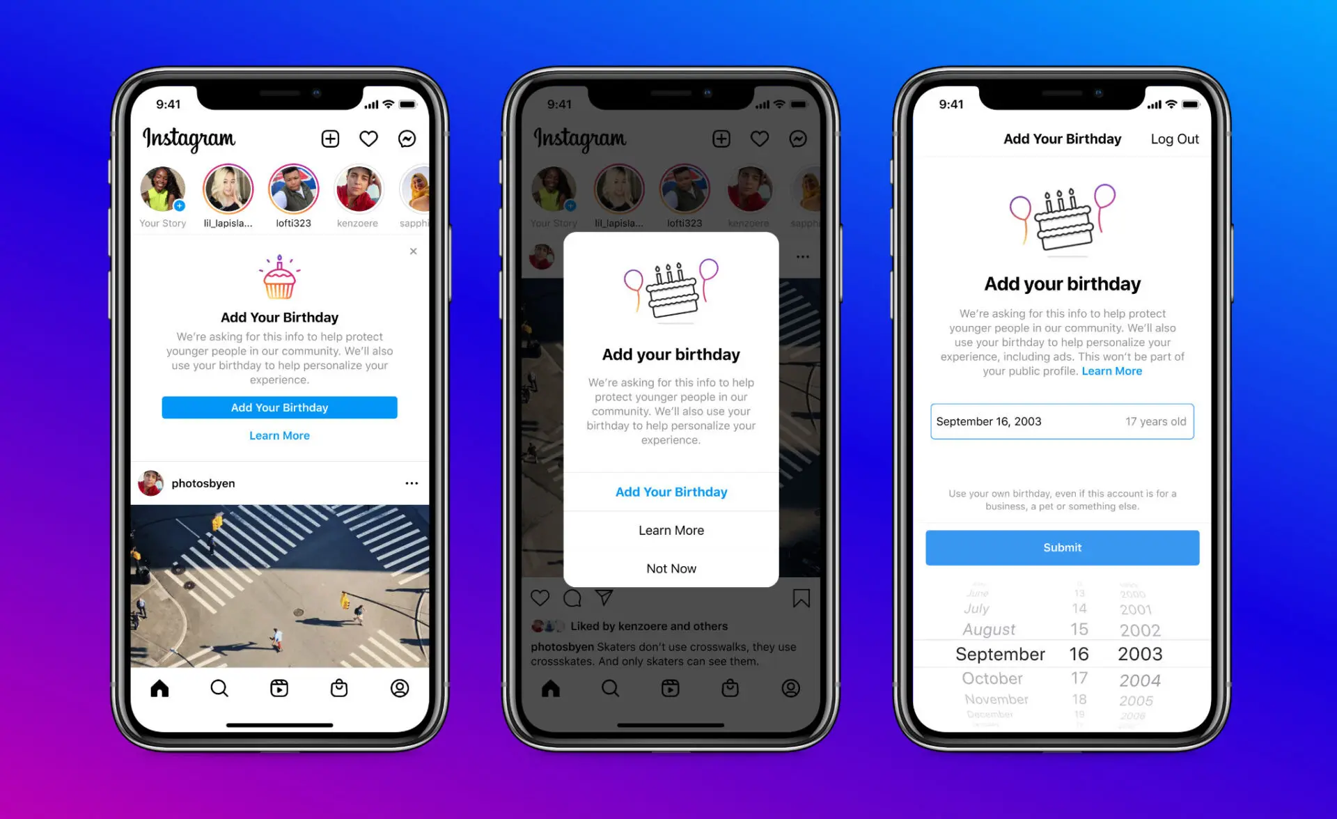 Instagram bắt buộc điền ngày sinh để có thể xài app, dùng AI để phát hiện nếu bạn điền sai