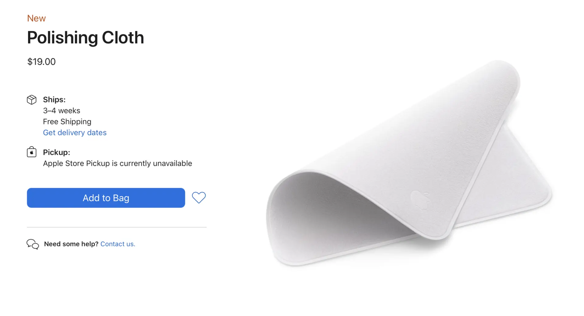 Apple bán miếng lau màn hình với giá $19