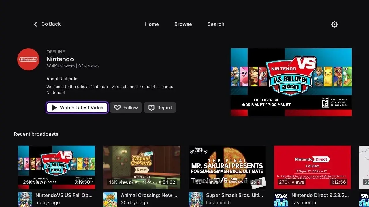 Đã có Twitch trên Nintendo Switch, chỉ coi chứ không livestream được