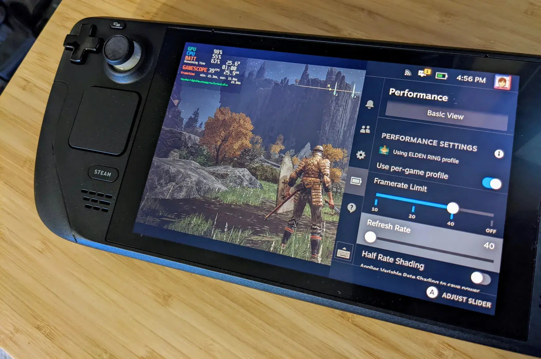 Steam Deck đã cho lưu cấu hình Config của từng game